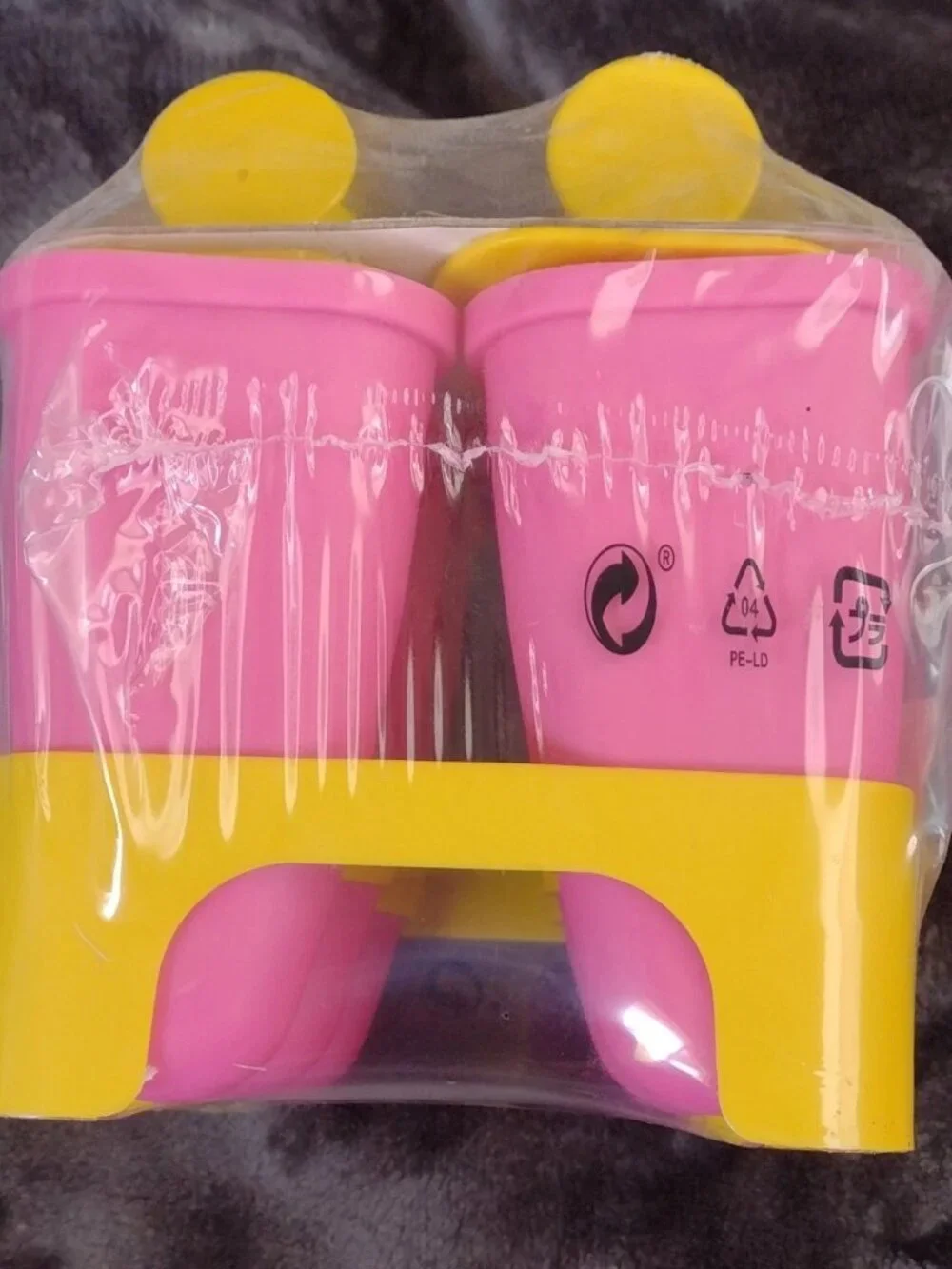 IKEA Ice Pop Popsicle Mold Set 6-Hole 6-Piece Pink/Yellow Plastic